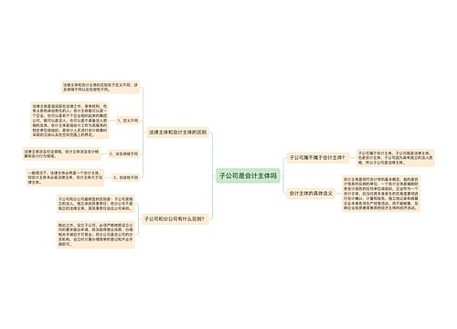 子公司是会计主体吗