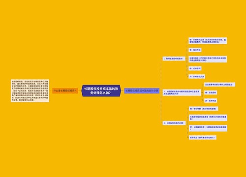 长期股权投资成本法的账务处理怎么做？