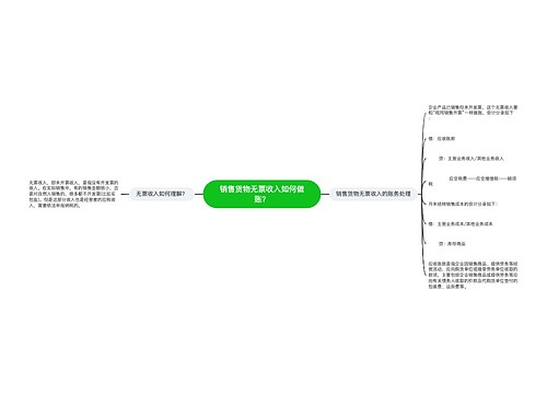 销售货物无票收入如何做账？