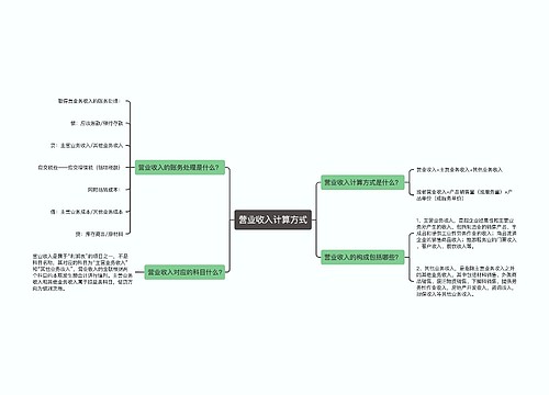 营业收入计算方式