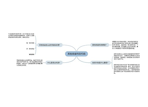 其他收益科目代码