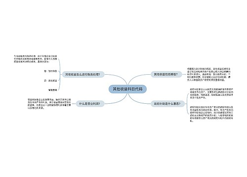 其他收益科目代码