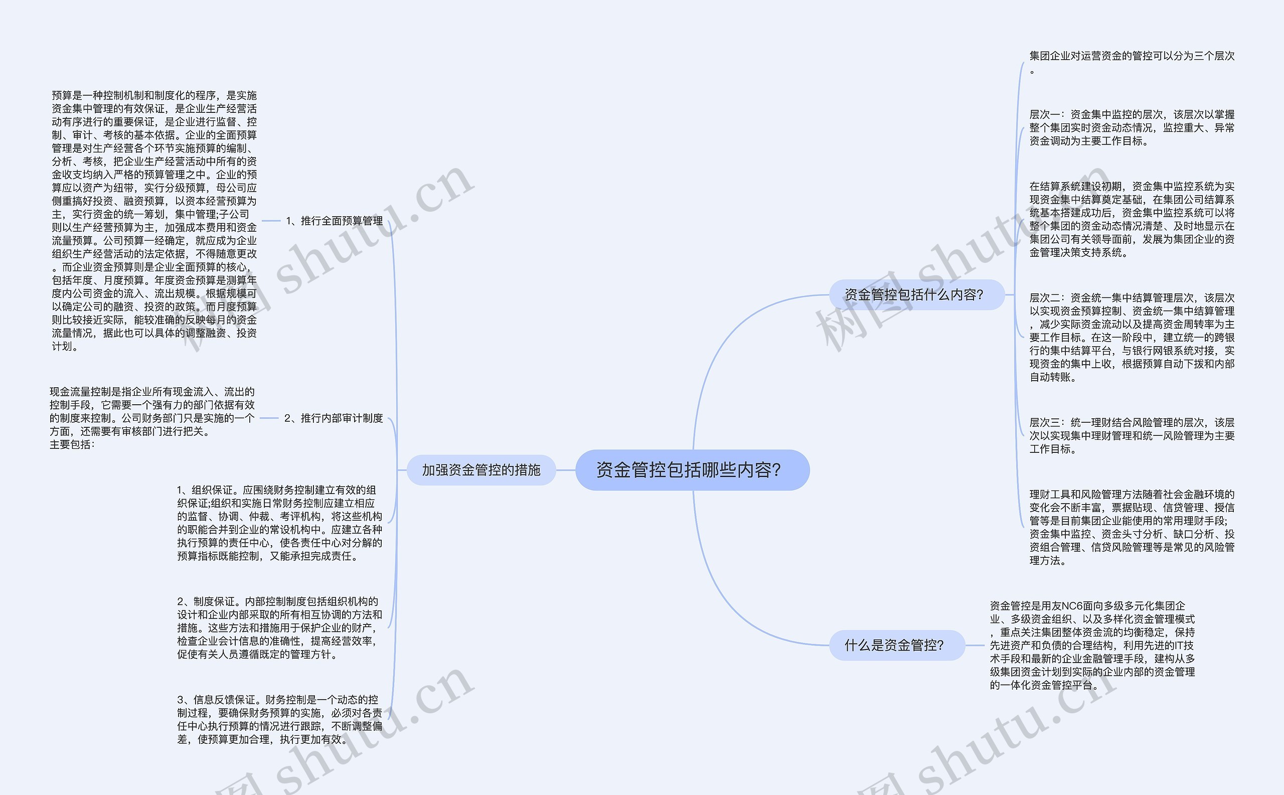 资金管控包括哪些内容？思维导图