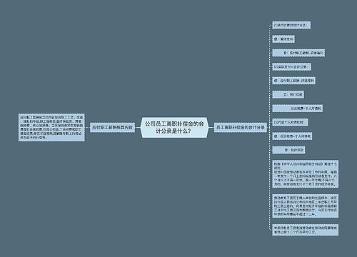 公司员工离职补偿金的会计分录是什么？