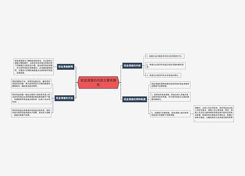 现金清查的内容主要有哪些