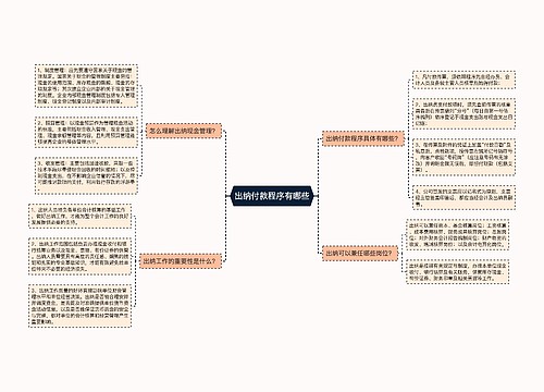 出纳付款程序有哪些