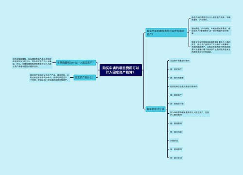 购买车辆的哪些费用可以计入固定资产核算？