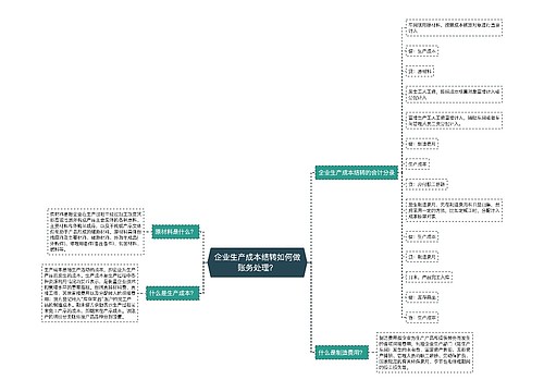 企业生产成本结转如何做账务处理？