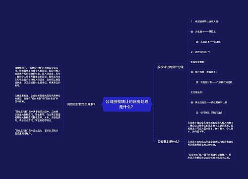 公司股权转让的账务处理是什么？