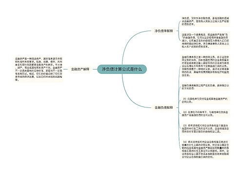 净负债计算公式是什么