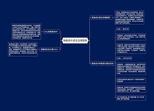 账面成本是否含增值税