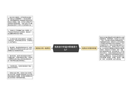 税务会计的基本职能是什么？