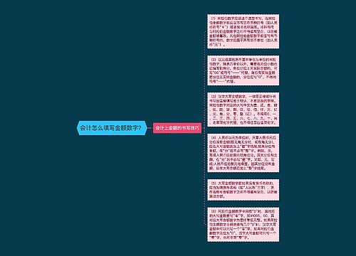 会计怎么填写金额数字？