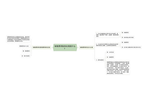 销售费用账务处理是什么？