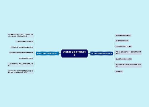 进口货物交纳关税会计分录