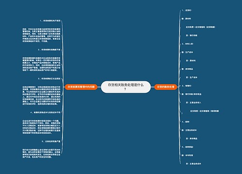 存货相关账务处理是什么？