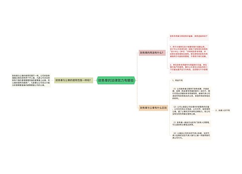 财务章的法律效力有哪些