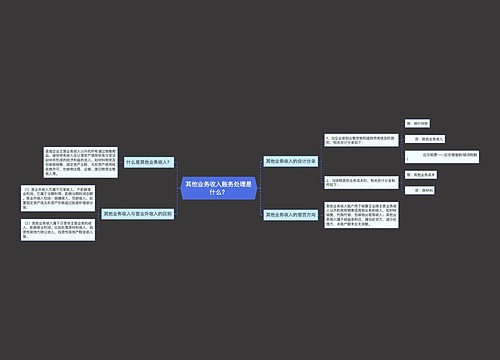 其他业务收入账务处理是什么？