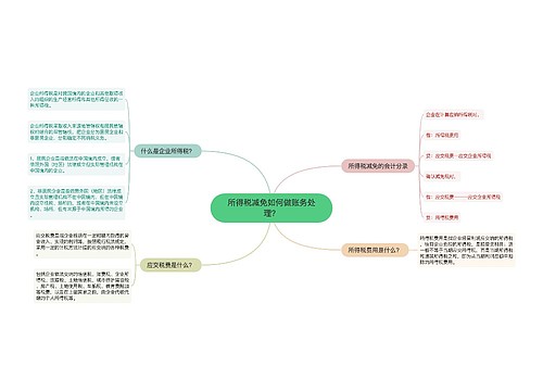 所得税减免如何做账务处理？