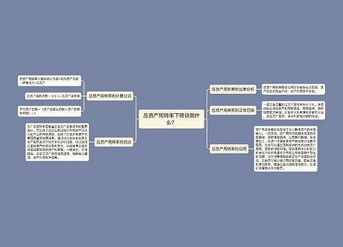 总资产周转率下降说明什么？