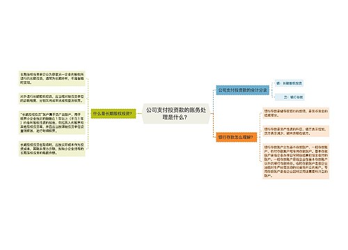 公司支付投资款的账务处理是什么？