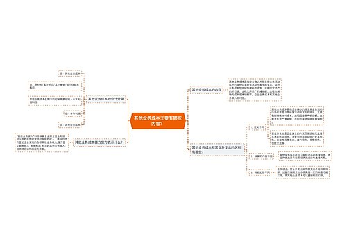 其他业务成本主要有哪些内容？