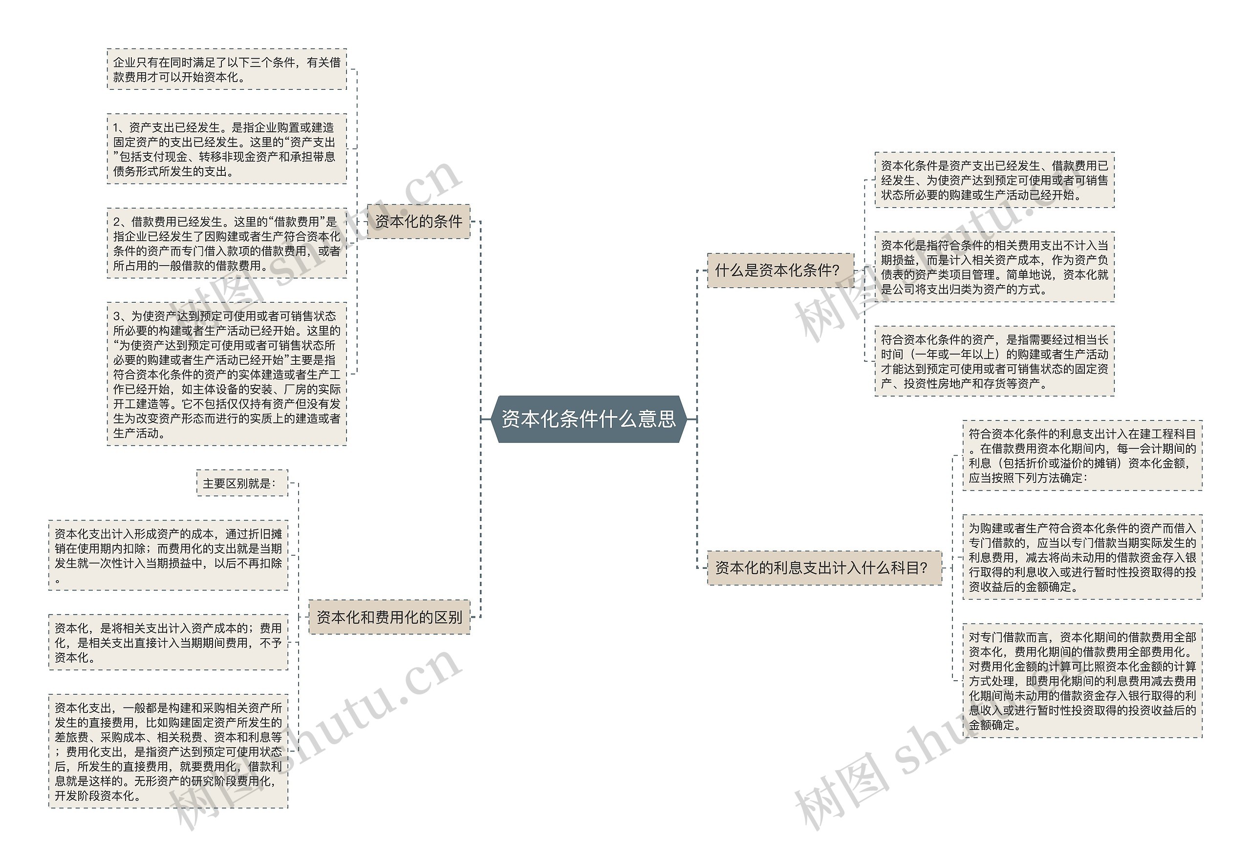 资本化条件什么意思思维导图