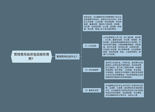 管理费用具体包括哪些费用？