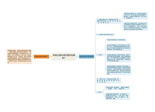 转账支票的填写要求有哪些？