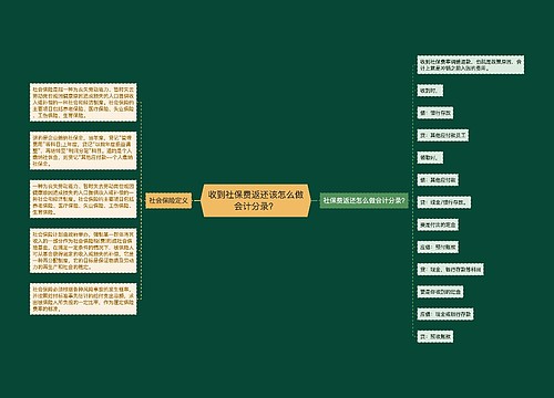 收到社保费返还该怎么做会计分录？