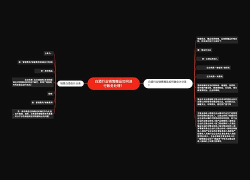 白酒行业销售赠品如何进行账务处理？