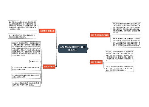 固定费用保障倍数计算公式是什么