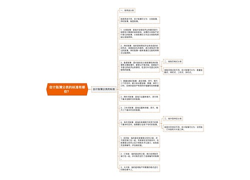 会计账簿分类的标准有哪些？