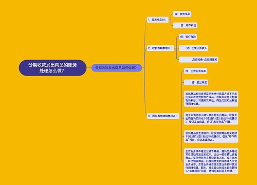 分期收款发出商品的账务处理怎么做？