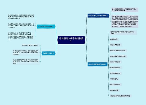 印花税计入哪个会计科目？