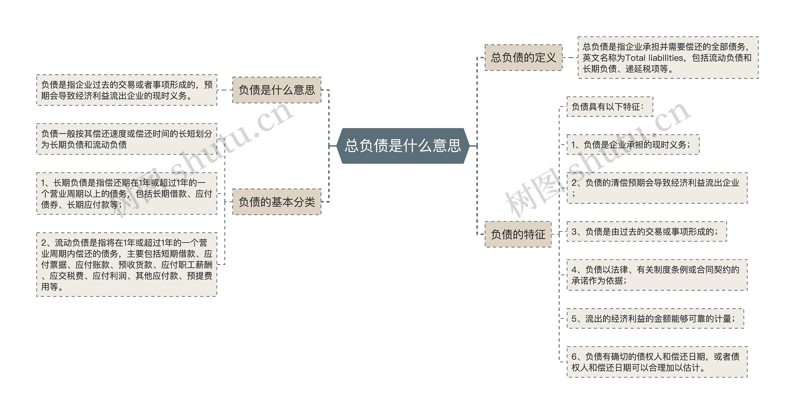 总负债是什么意思思维导图