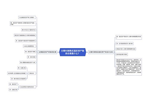 分期付款购买固定资产账务处理是什么？