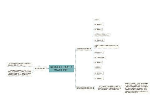 发出商品是什么意思？会计分录怎么做？思维导图