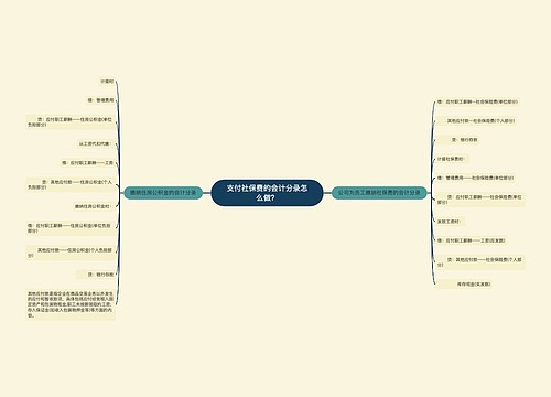 支付社保费的会计分录怎么做？思维导图