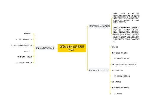 费用化和资本化的区别是什么？