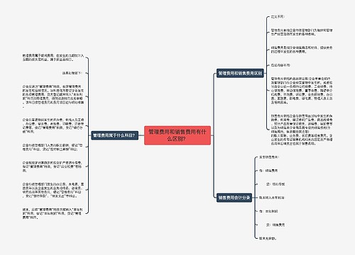 管理费用和销售费用有什么区别？