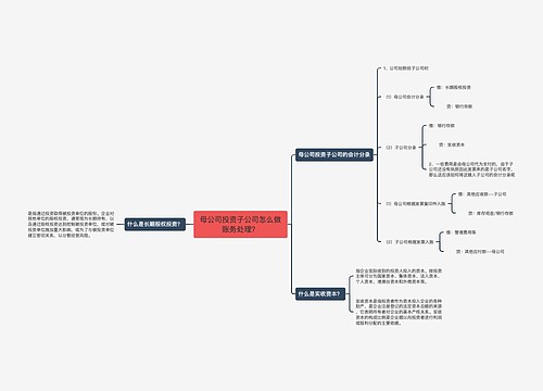 母公司投资子公司怎么做账务处理？