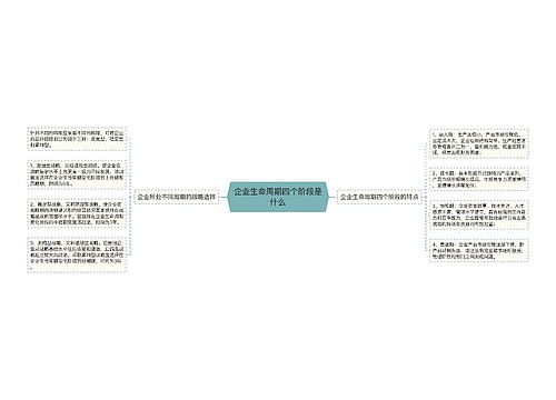 企业生命周期四个阶段是什么