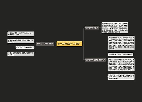 会计主体包括什么内容？
