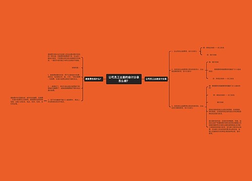 公司员工出差的会计分录怎么做？思维导图
