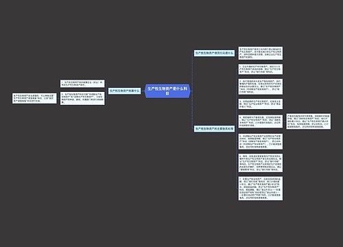 生产性生物资产是什么科目