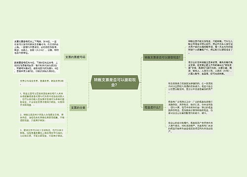 转账支票是否可以提取现金？