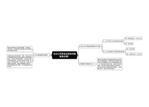 总分公司资金往来如何做账务处理？