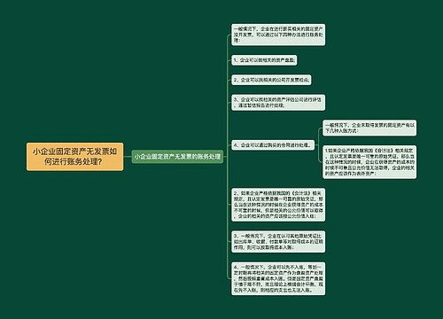 小企业固定资产无发票如何进行账务处理？