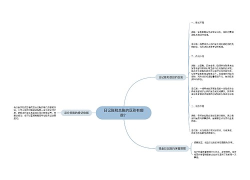 日记账和总账的区别有哪些？